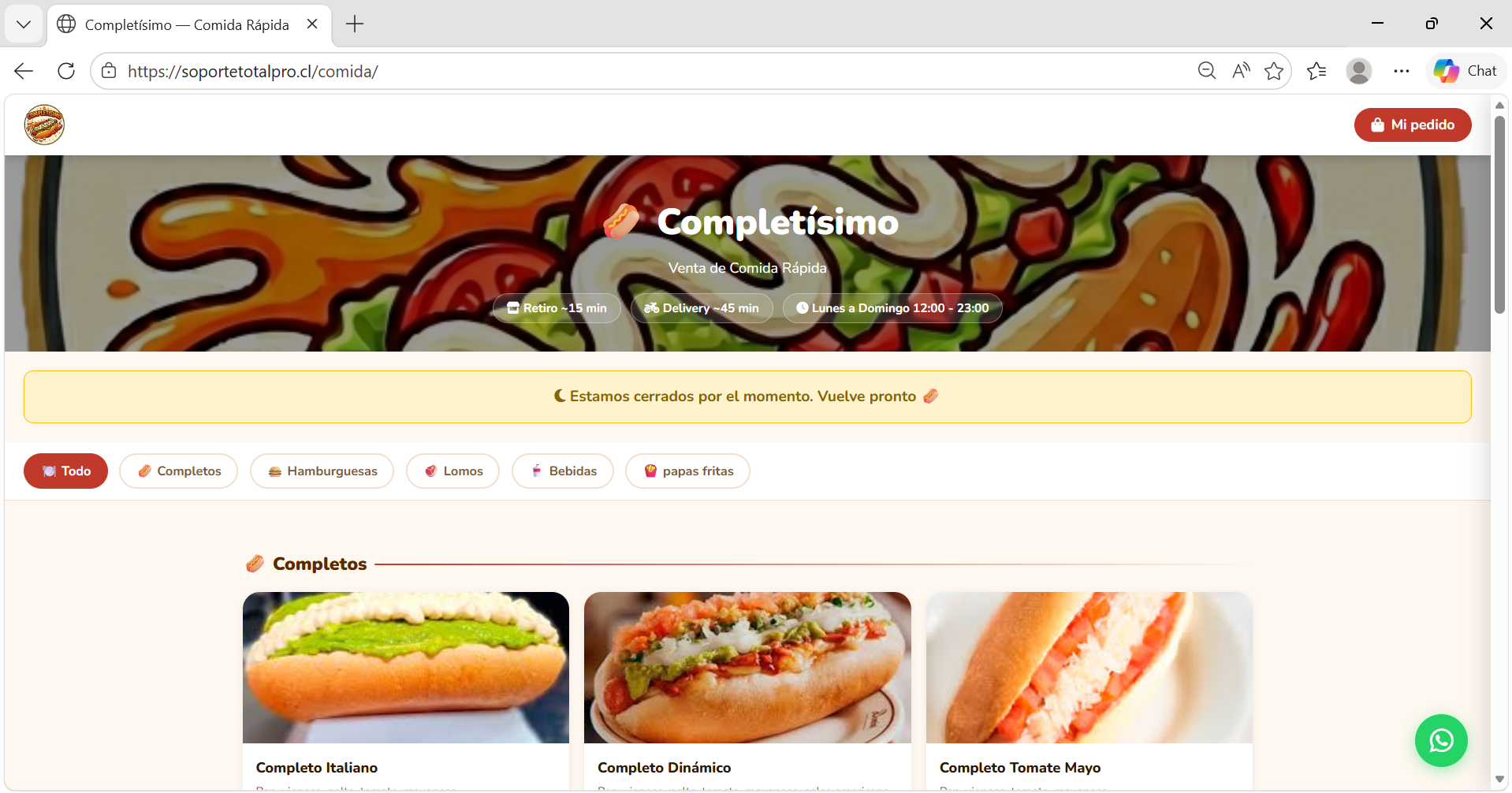 Ejemplo página web